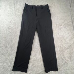 JF J.Ferrar Classic Black Dress Pants Trousers 30x30 Stretch Flat Front Slim
